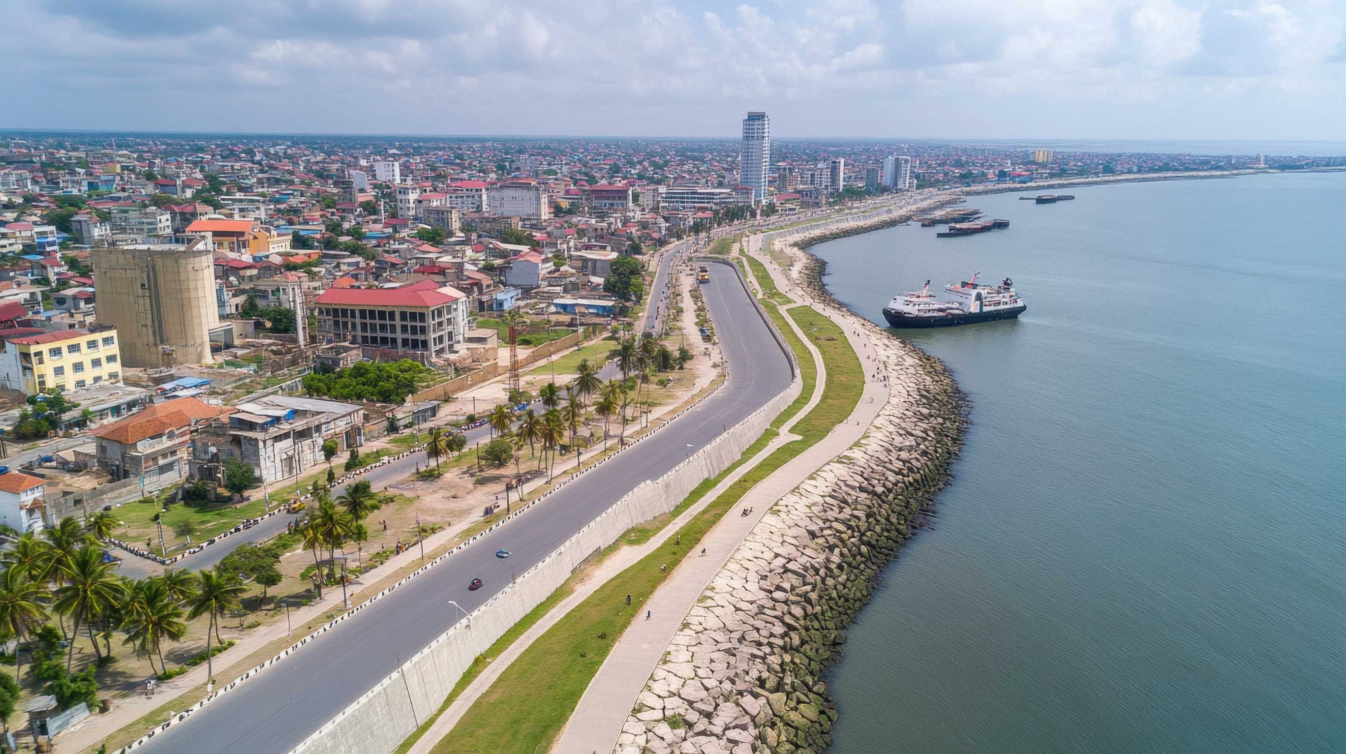 Coastal City With A Beautiful Waterfront