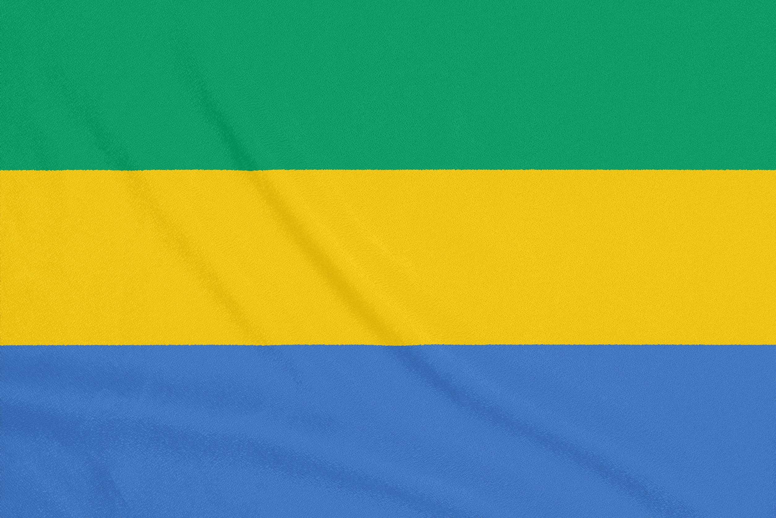 Flag of Gabon with three stripes