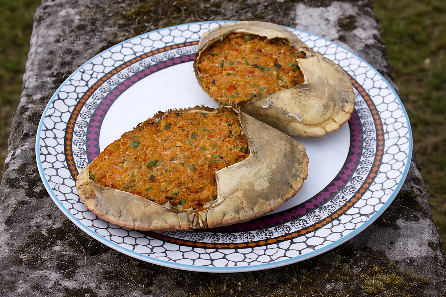 A Gabonese dish named Crabes Farcis