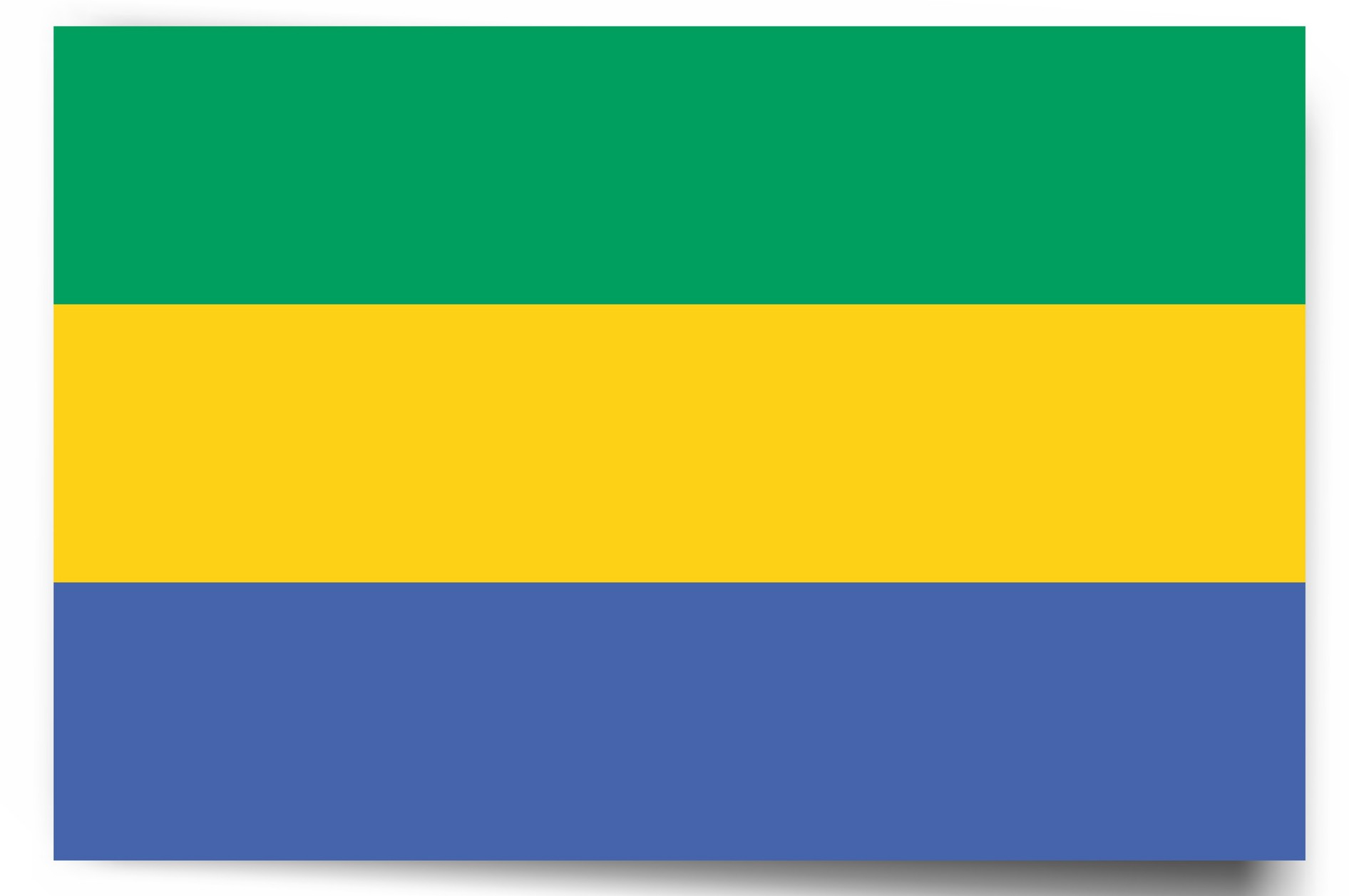 Illustration of the Gabon Flag