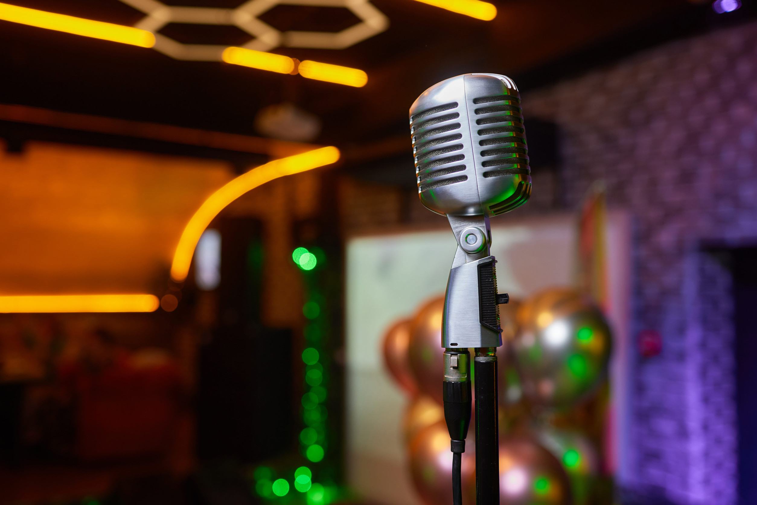 Microphone On A Stage