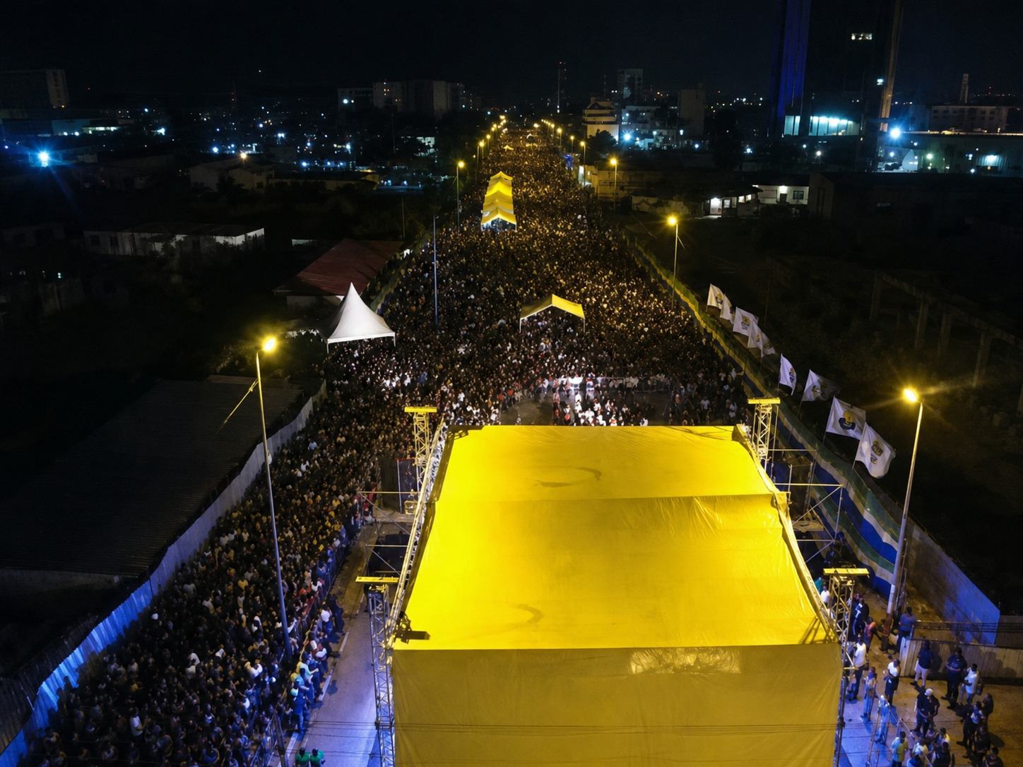 The Gabon 9 Provinces Festival Occuring At Night